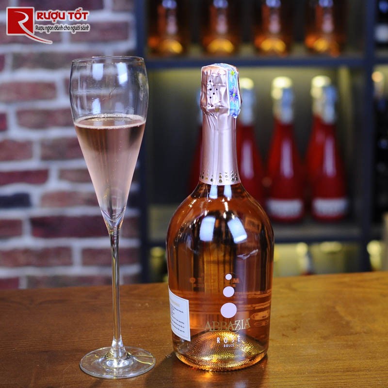 rượu vang sủi Moscato Rose Abbazia