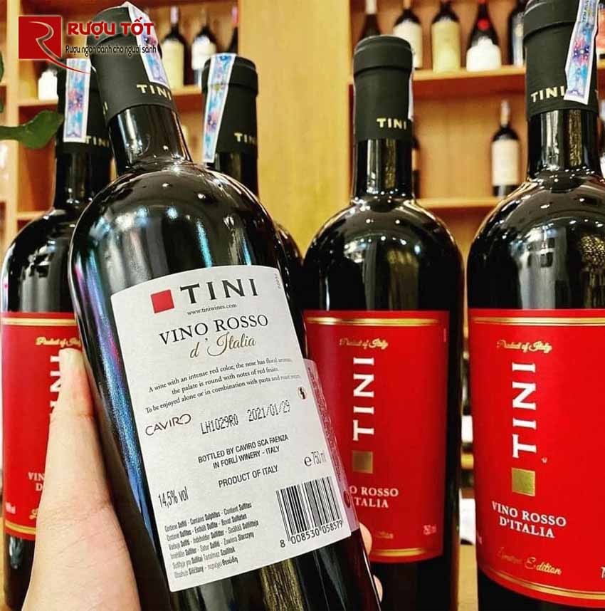 Vang Ý Tini Vino Rosso 14,5 độ