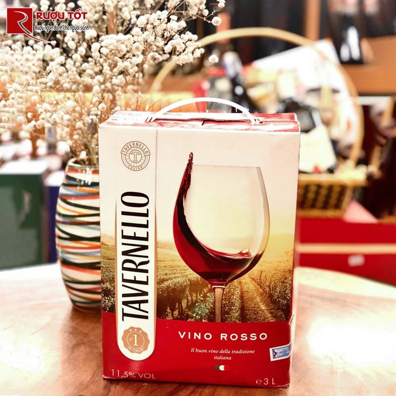 Vang Bịch Tavernello Vino Rosso 3L-1