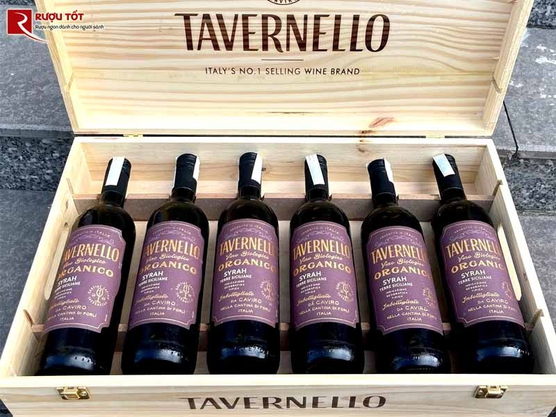 Vang đỏ Tavernello Organic Syrah