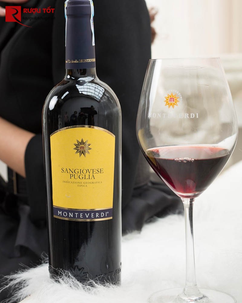 Vang Ý Sangiovese Puglia Monteverdi