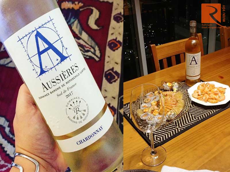 Rượu vang trắng Aussieres Chardonnay