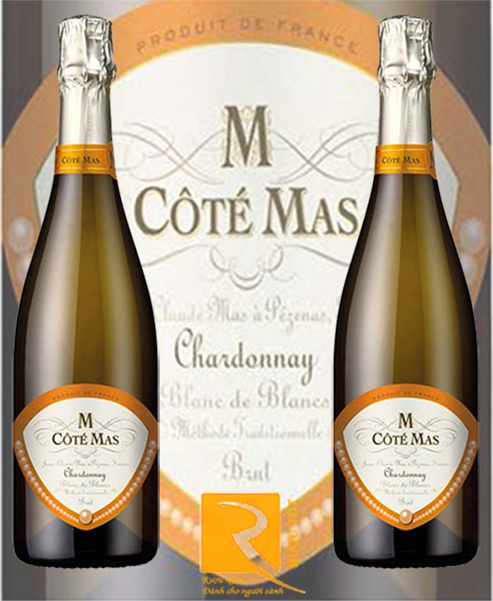 Vang nổ Pháp Cote Mas Chardonnay Blanc De Blanc