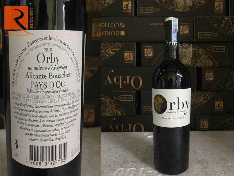Rượu vang đỏ Orby Alicante Bouschet Pays D