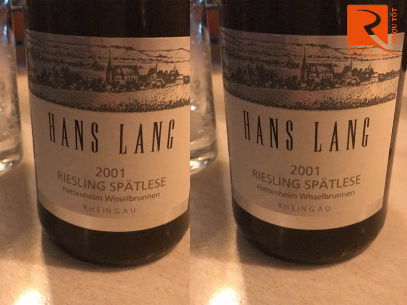 Rượu vang Hans Lang Riesling Spatlese Hattenheim Hendelberg Rheingau