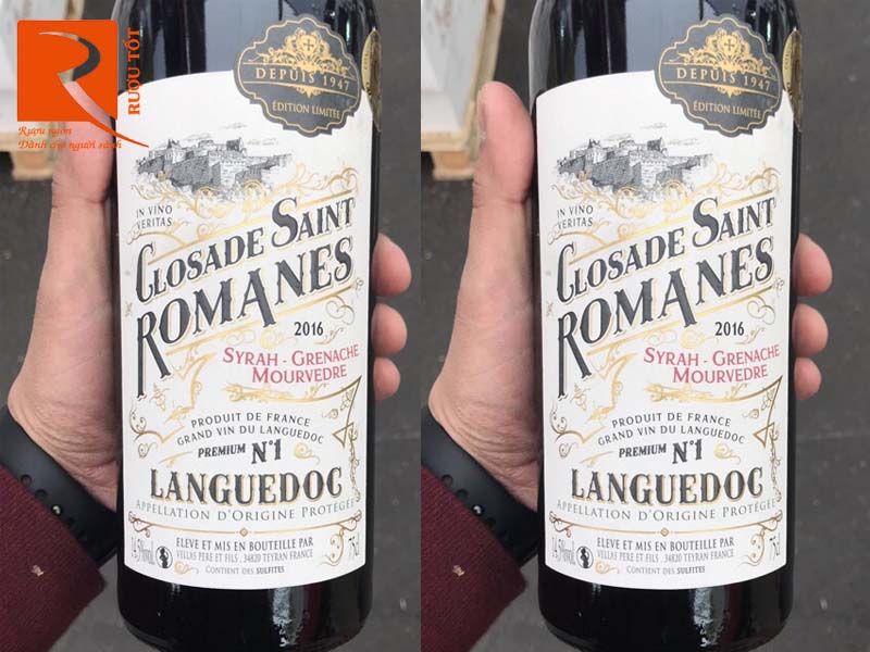 Rượu Vang Pháp Closade Saint Romanes Languedoc