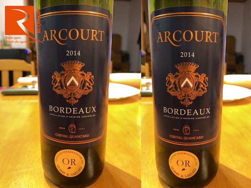 Rượu Vang Pháp Arcourt Bordeaux Cheval Quancard Giá rẻ