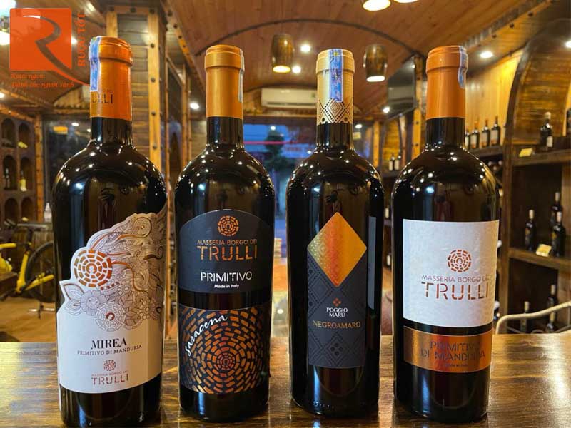Rượu Vang Ý Primitivo Trulli Masseria Borgo