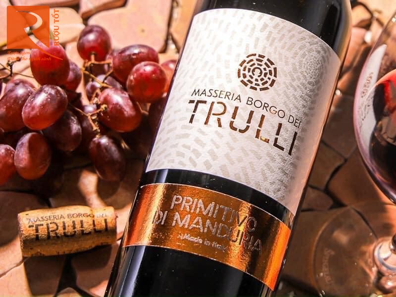 Rượu Vang Ý Trulli Masseria Borgo Primitivo Di Manduria