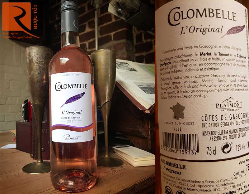 Rượu Vang Colombelle Rose Cotes de Gascogne Plaimont