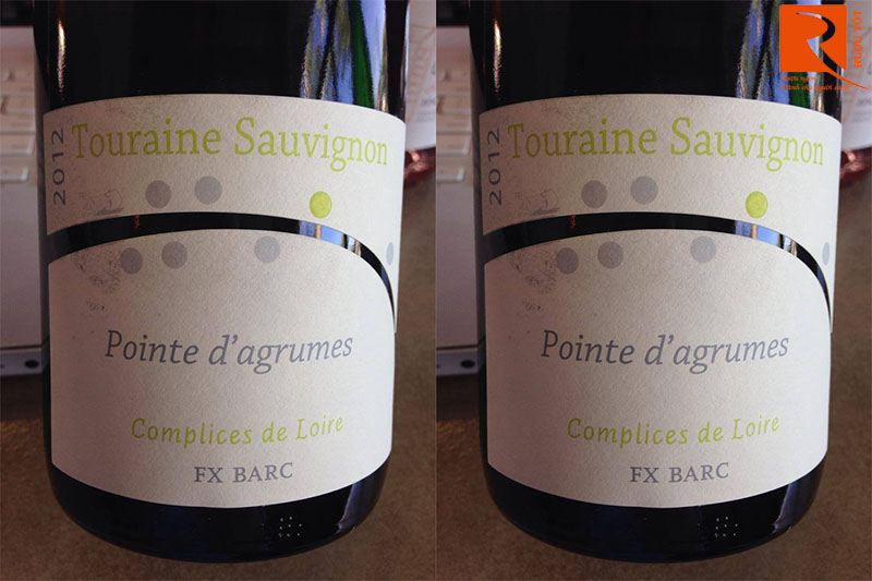 Rượu Vang Touraine Sauvignon Pointe d Agrumes Complices De Loire FX Barc