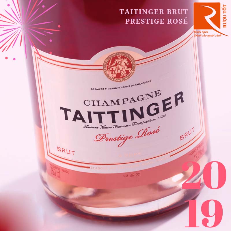 Rượu Vang Taittinger Champagne Brut Prestige Rose