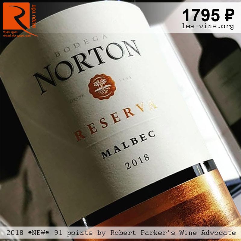 Rượu Argentina Norton Reserva Malbec Bodega