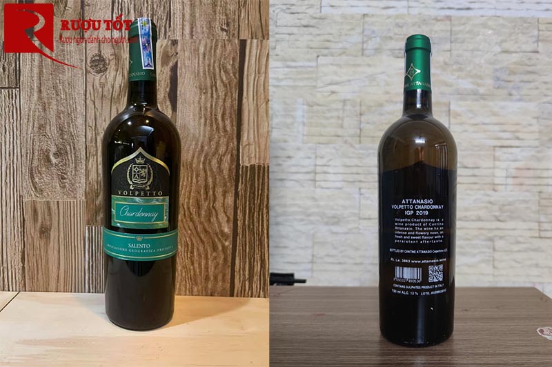 Rượu Vang Ý Attanasio Volpetto Chardonnay