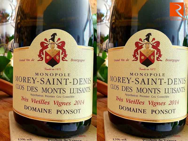 Rượu Vang Pháp Morey Saint Denis Clos des Monts Luisants Domaine Ponsot on