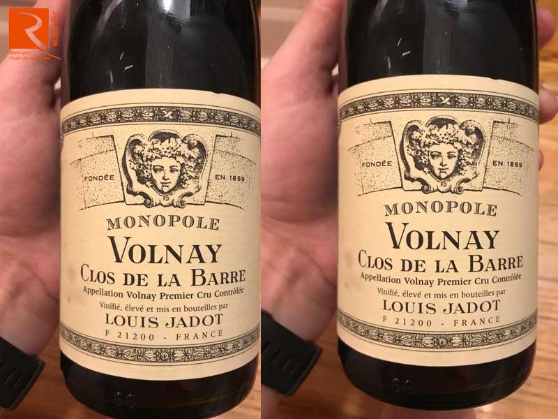 Monopole Volnay Clos de La Barre Louis Jadot