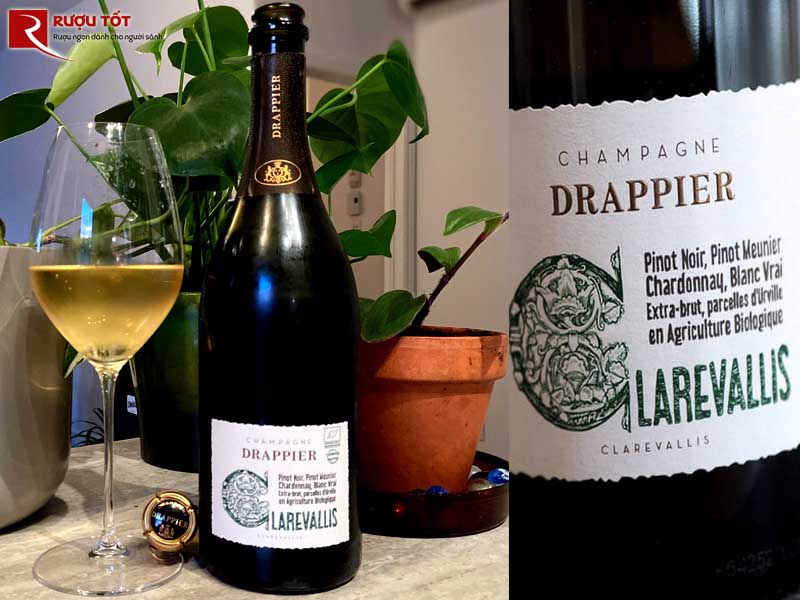 Vang Pháp Champagne Drappier Clarevallis Extra Brut