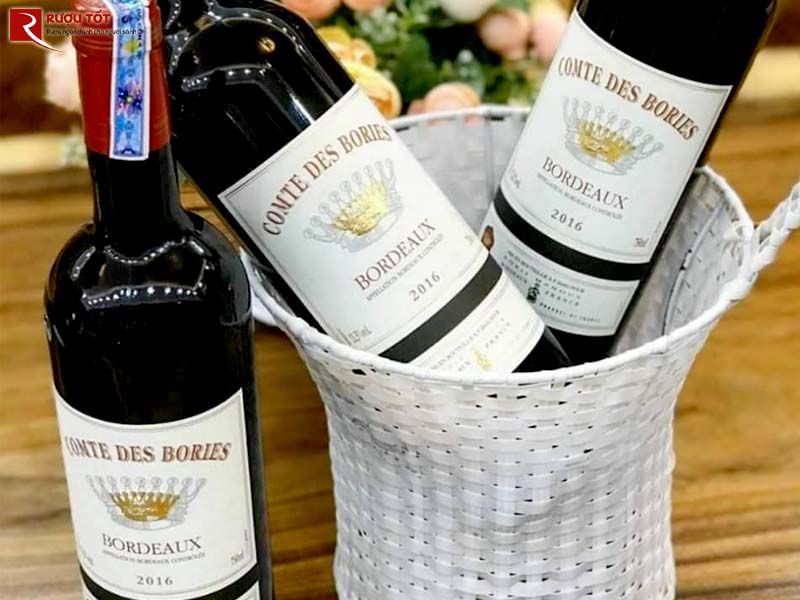 Rượu vang Pháp Comte des Bories Bordeaux