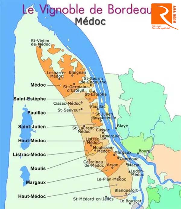 Rượu vang Medoc là vùng sản xuất vang nức tiếng ở Bordeaux