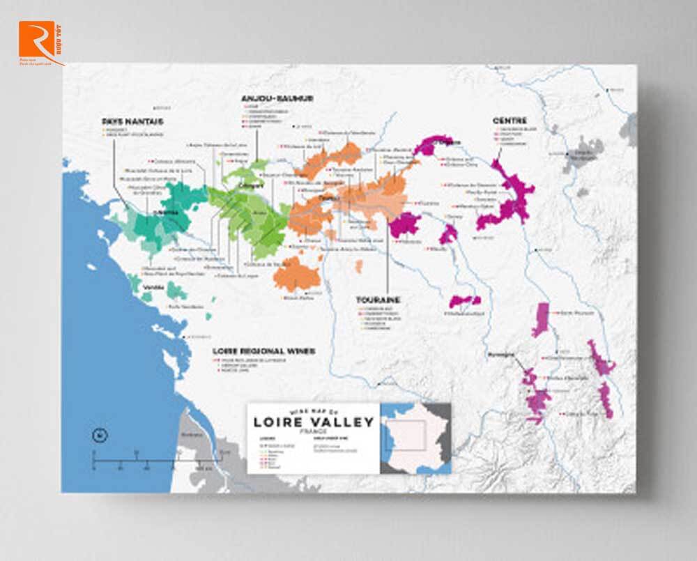 Bản đồ rượu vang thung lũng Loire