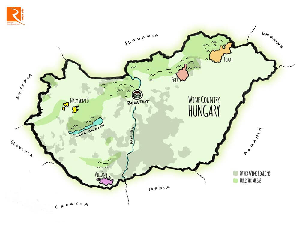 Những ngọn đồi của Hungary rất giàu đất núi lửa và đá vôi để làm rượu vang tốt. Eger