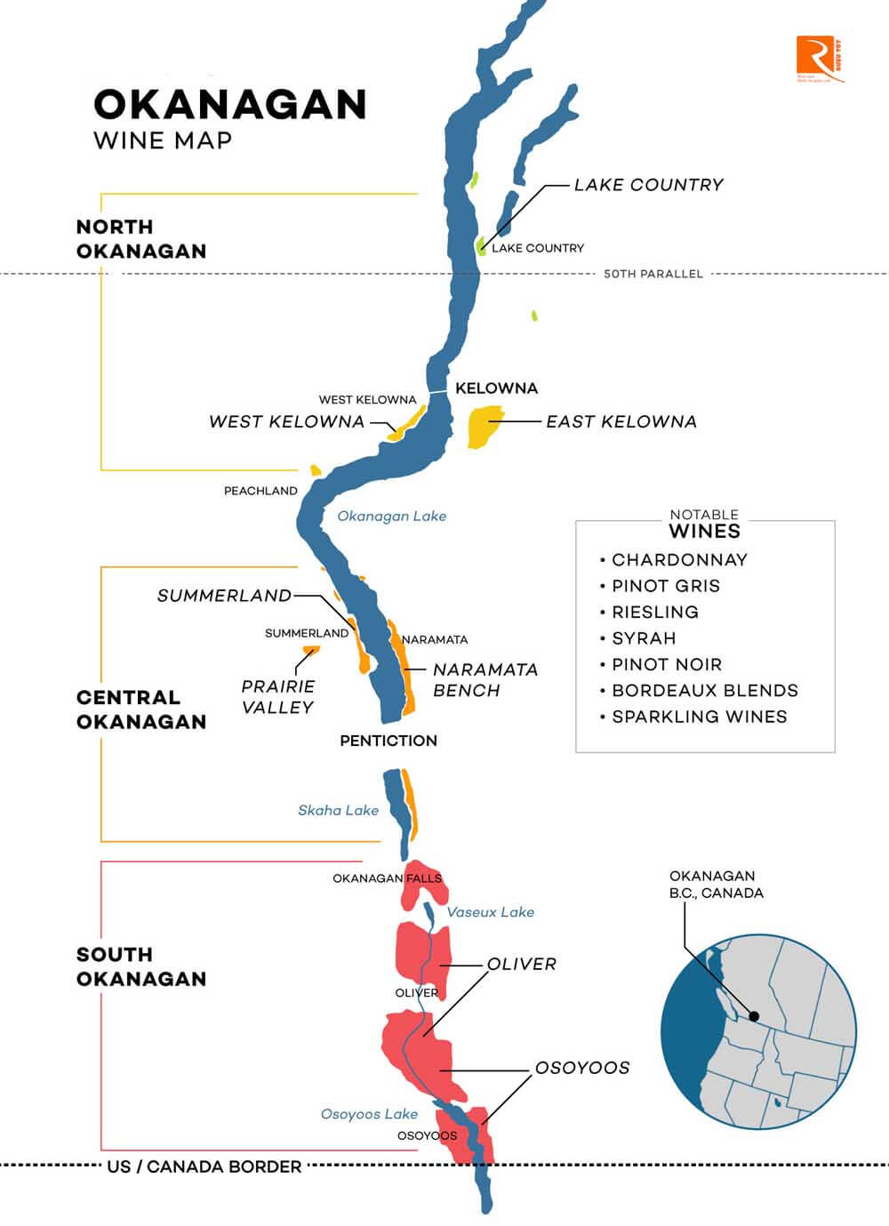 Đất nước rượu vang Okanagan nằm ở biên giới bên ngoài của nghề trồng nho.