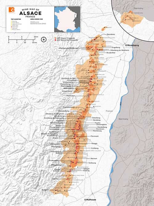 Bản đồ vườn nho Alsace