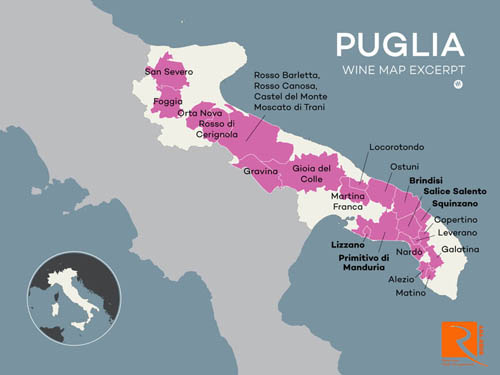 Rượu Puglia mang đến dòng sản phẩm có giá trị của đất nước Ý