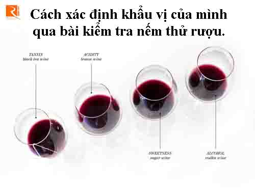 Cách xác định khẩu vị qua bài kiểm tra nếm thử rượu.
