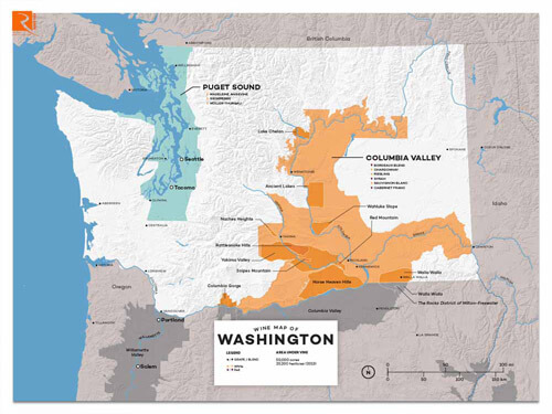 Thung lũng Columbia: Vùng rượu vang lớn nhất của Washington.