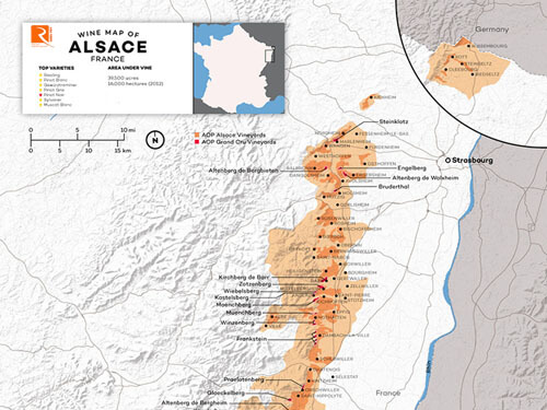 Vùng rượu vang Alsace có những đặc điểm phát triển như thế nào?