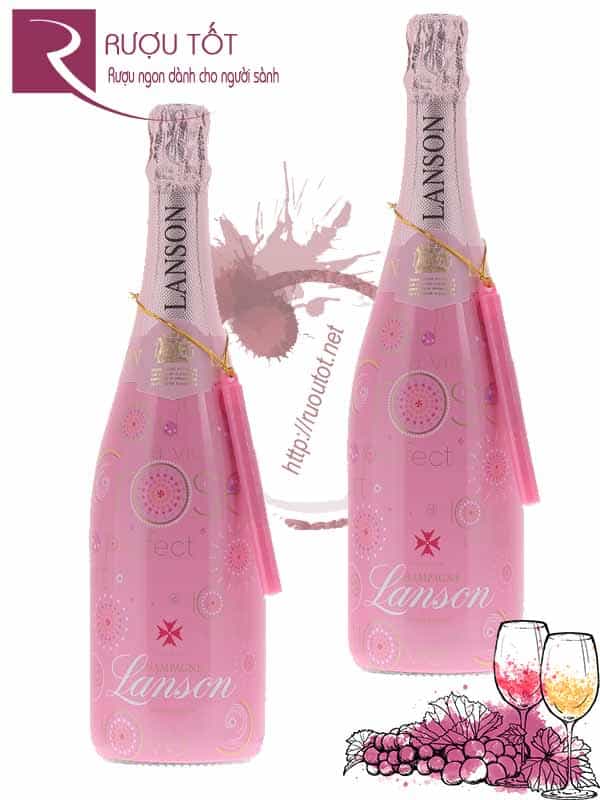Rượu Champagne Pháp Lanson Rose Label Thượng hạng