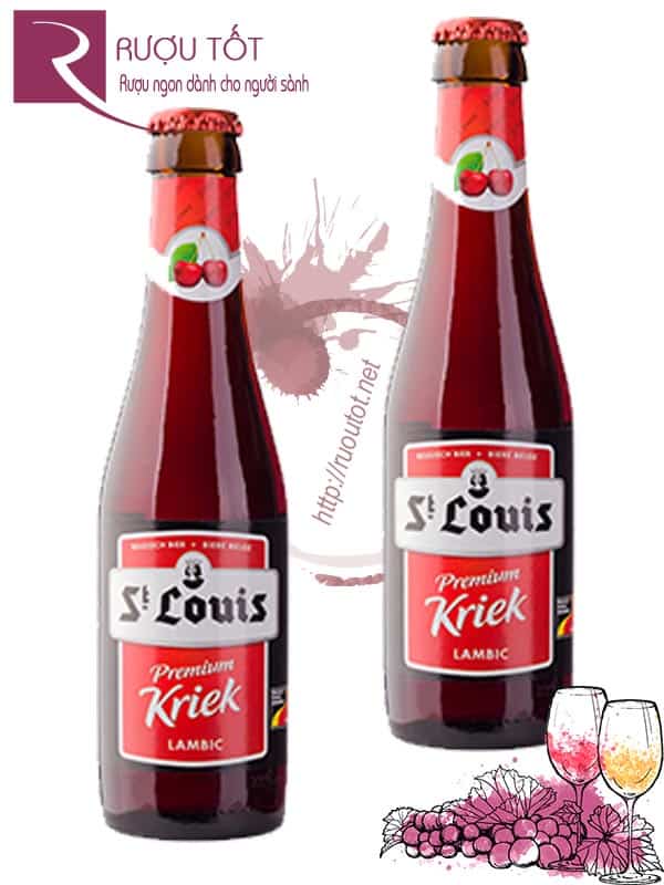 Bia St Louis Premium Kriek - Bia Bỉ hoa quả cao cấp
