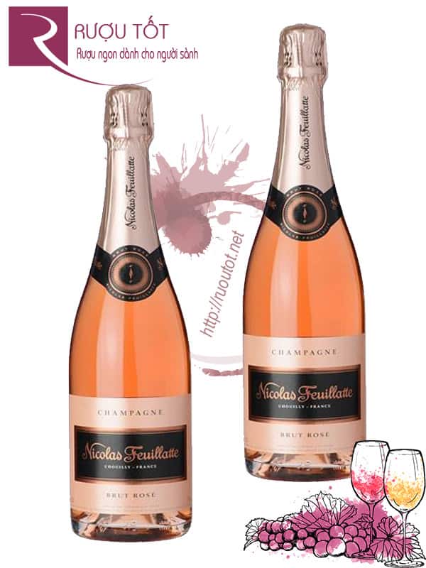 Champagne Pháp Nicolas Feuillatte Brut Rose Thượng hạng