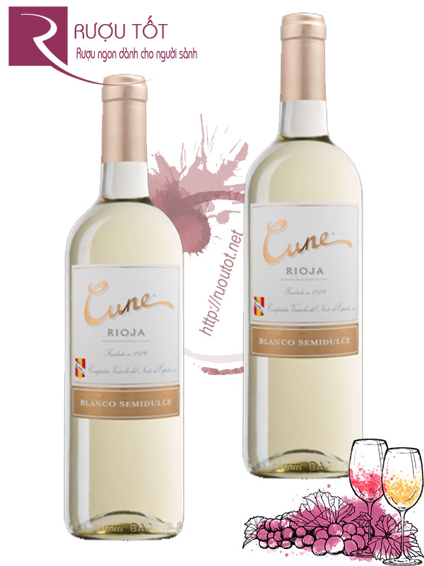 Vang Tây Ban Nha Cune Rioja Viura Blanco Semidulce Thượng hạng