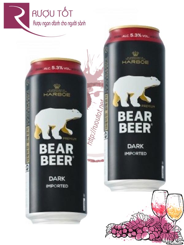 Bia Đức Bear Beer Dark 5.3% Màu nâu cao cấp