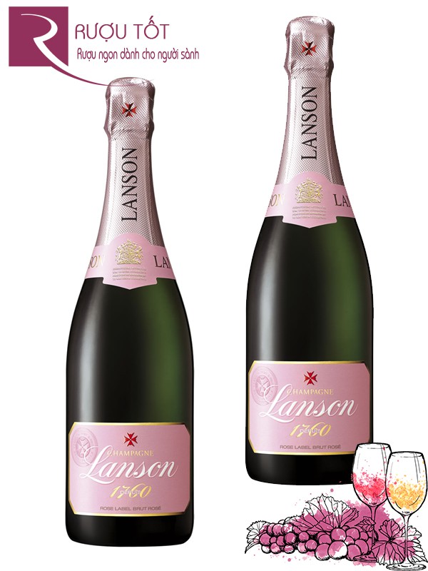 Rượu Champagne Pháp Lanson Rose Label Brut