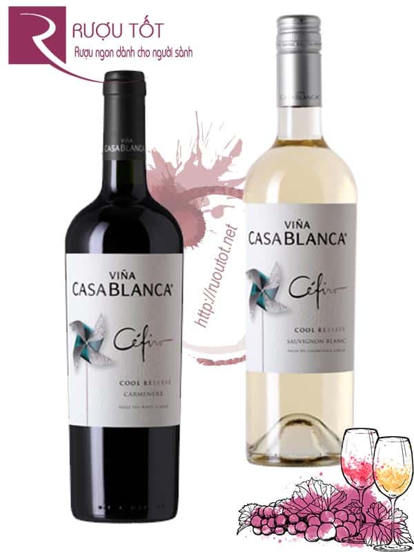 Vang Chile Casablanca Cefiro Reserva (red - white) Thượng hạng