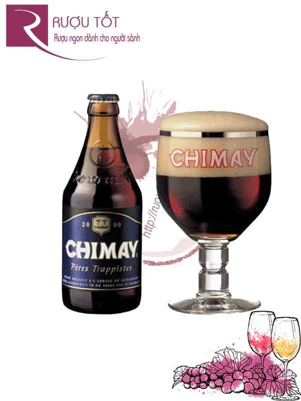 Bia Chimay Xanh Blue nhập khẩu Bỉ 330ml chai lùn