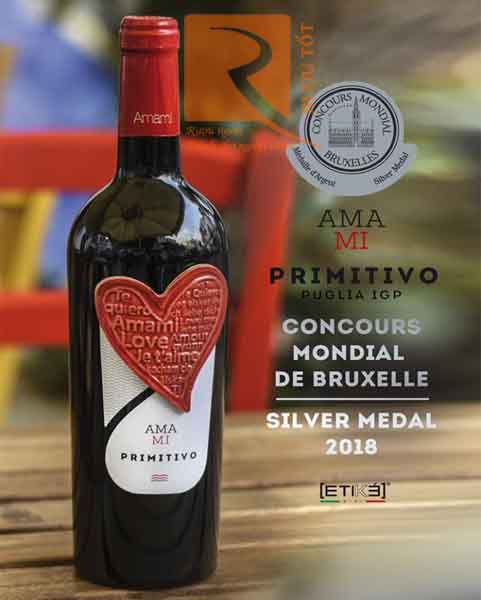 Vang Ý Amami Primitivo Puglia