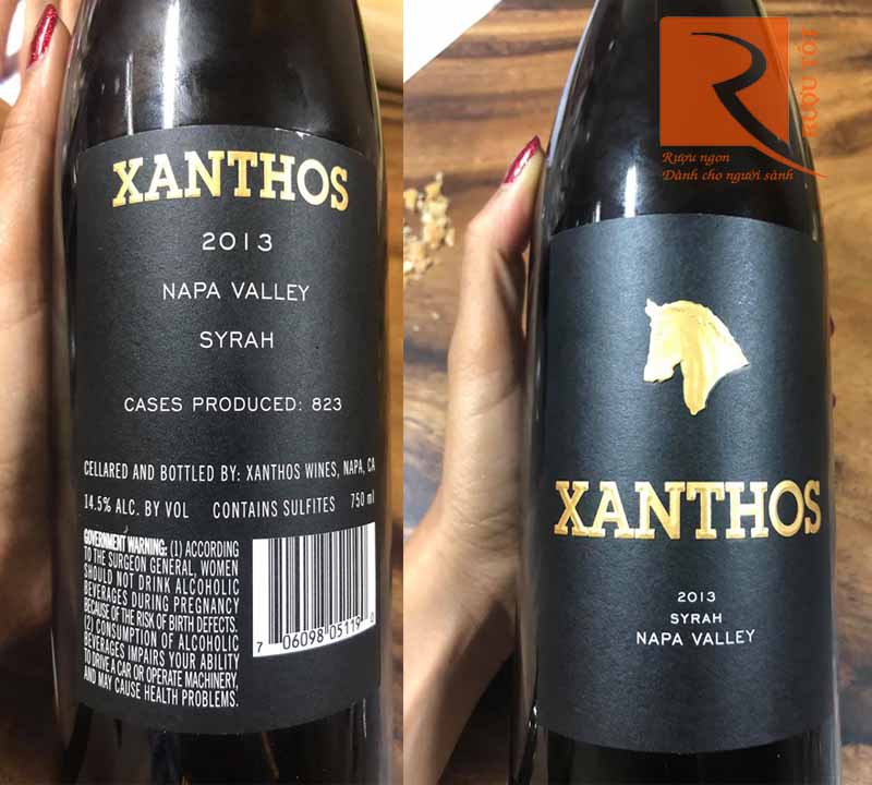 Rượu vang Mỹ Xanthos Syrah Napa Valley