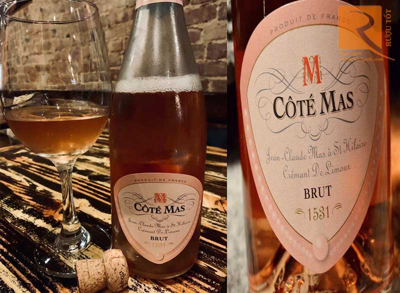 Vang nổ Pháp Cote Mas Cremant De Limoux Rose Brut cao cấp