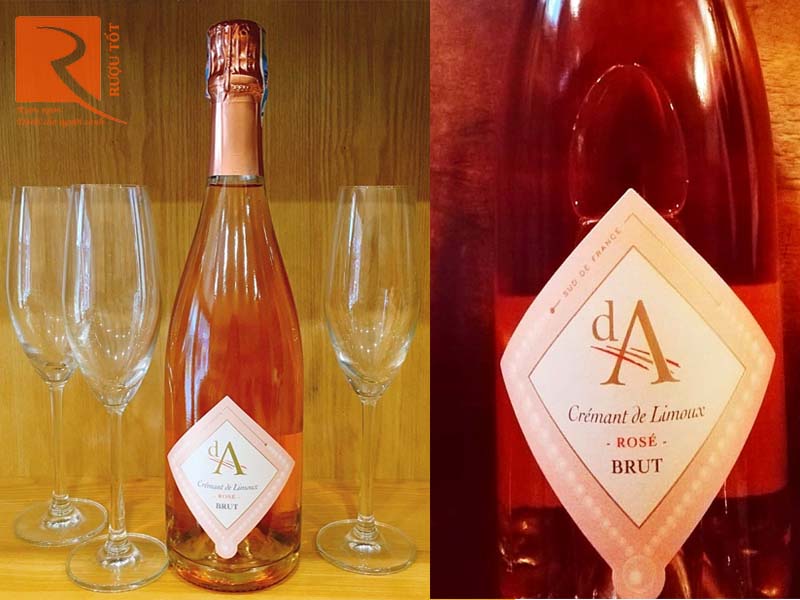 Rượu vang nổ Pháp Da Cremant De Limoux Rose Brut