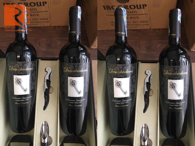 Chai vang đỏ Chile Descubridores Gran Reserva