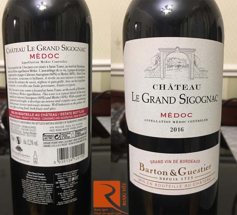 Rượu Vang Chateau Le Grand Sigognac 13%