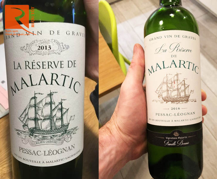 Rượu vang trắng La Reserve de Malartic Blanc Pessac Leognan