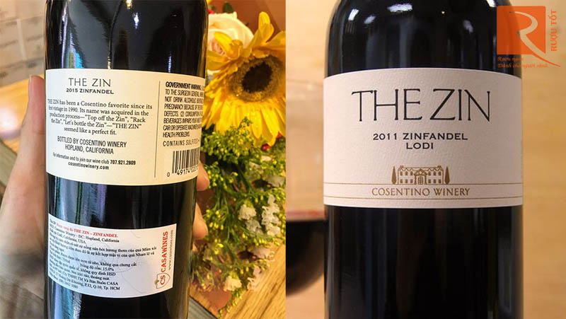 Rượu Vang Mỹ The Zin Zinfandel