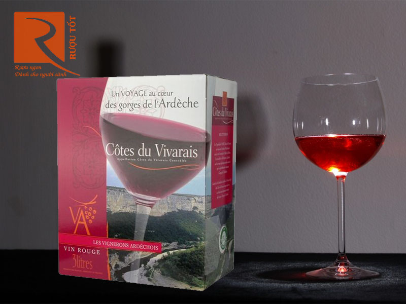 Rượu vang bịch Chile Vignerons Ardechois Vivarais 3L