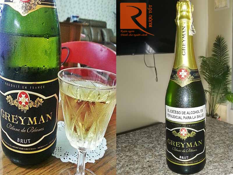 Rượu Sâm banh Greyman Blanc de Blancs Brut France