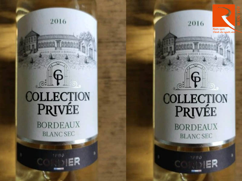 Rượu vang Pháp Collection Privee Bordeaux Blanc Cordier